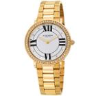 Akribos Xxiv Womens Gold Tone Strap Watch-a-1036yg