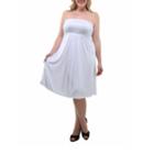 24/7 Comfort Apparel Strapless Empire Waist Dress-plus