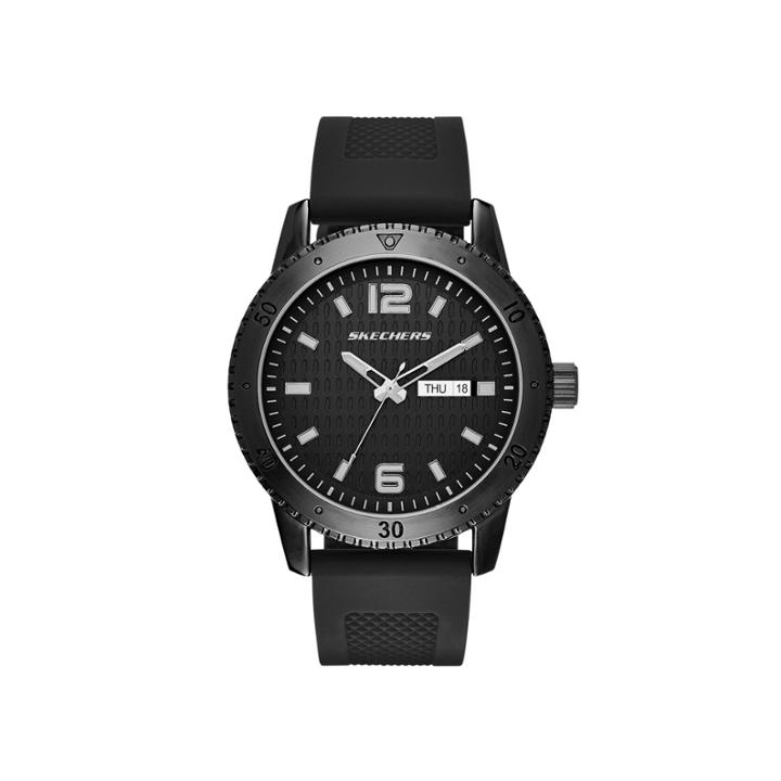 Skechers Mens Black Silicone Strap Watch