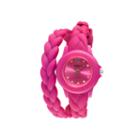 Tko Orlogi Womens Crystal-accent Braided Pink Silicone Strap Wrap Watch