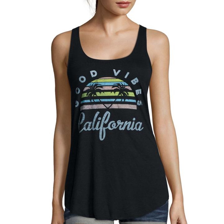 Graphic Racerback Tank Top