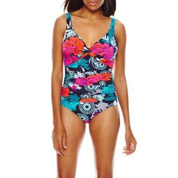 Fit Fix Twist Front Shirred Mio One-piece Swimsuit