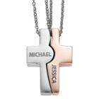 Personalized Womens Stainless Steel Cross Pendant Necklace