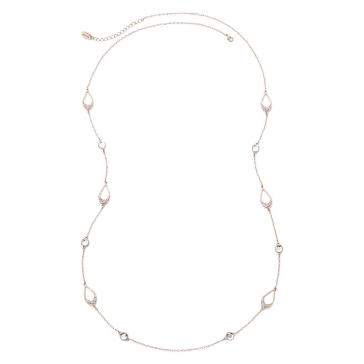 Nicole By Nicole Miller Crystal Rose-tone Station Necklace