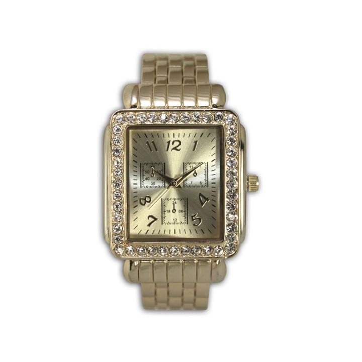Olivia Pratt Womens Gold Tone Bangle Watch-16645