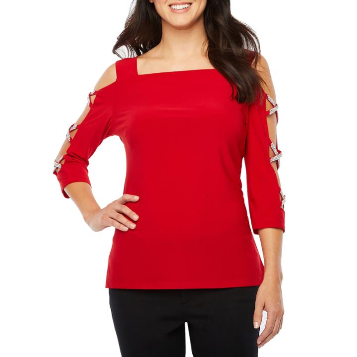 Msk 3/4 Sleeve Knit Dress Shirt