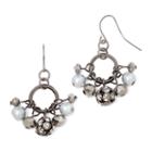 Messages From The Heart By Sandra Magsamen Simulated Pearl And Cubic Zirconia Shaky Earrings
