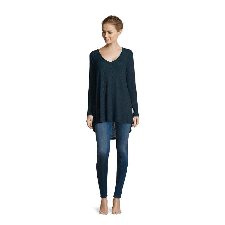 A.n.a V Neck Rib Tunic