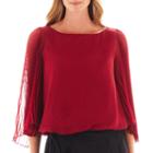 Simply Liliana 3/4-sleeve Blouson Blouse