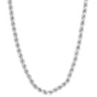 Sterling Silver Solid Rope 18 Inch Chain Necklace
