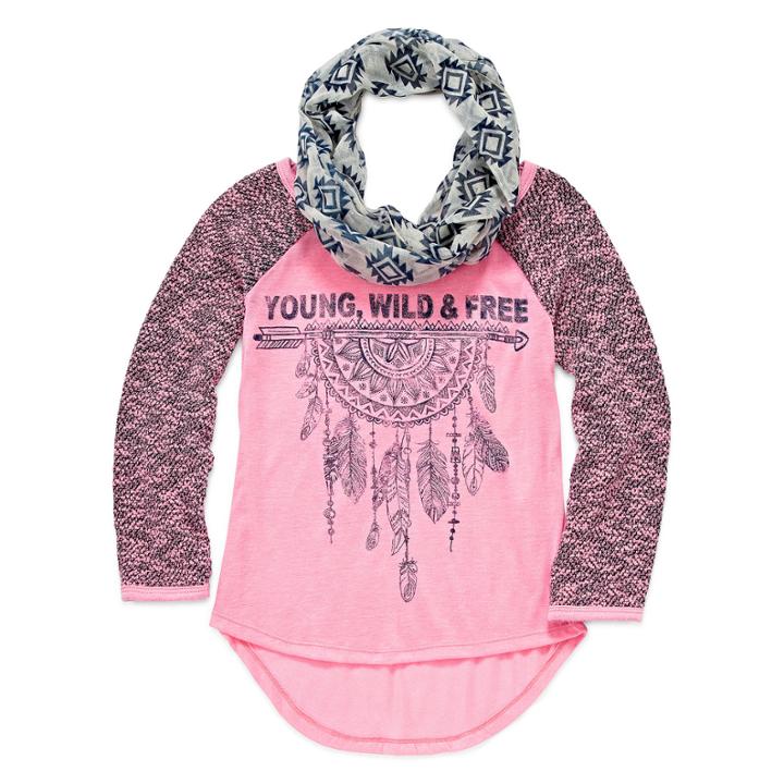 Arizona 3/4 Sleeve Top With Scarf