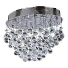 Icicle Collection 6 Light Chrome Finish And Clearcrystal Oval Flush Mount Ceiling Light