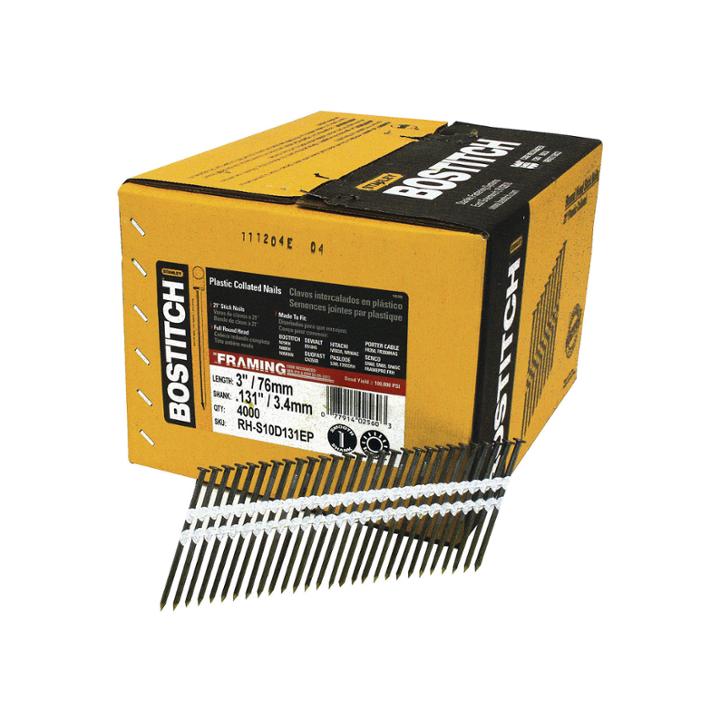 Bostitch Stanley Rh-s10d131ep 3 Ring Shank 21 Degree Plastic Collated Stick Framing Nail