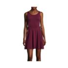 Decree Sleeveless Side-lace-up Skater Dress- Juniors