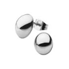 Stainless Steel 8x10mm Hollow Button Stud Earrings