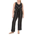 Ny Collection Printed Sleeveless Jumpsuit - Plus