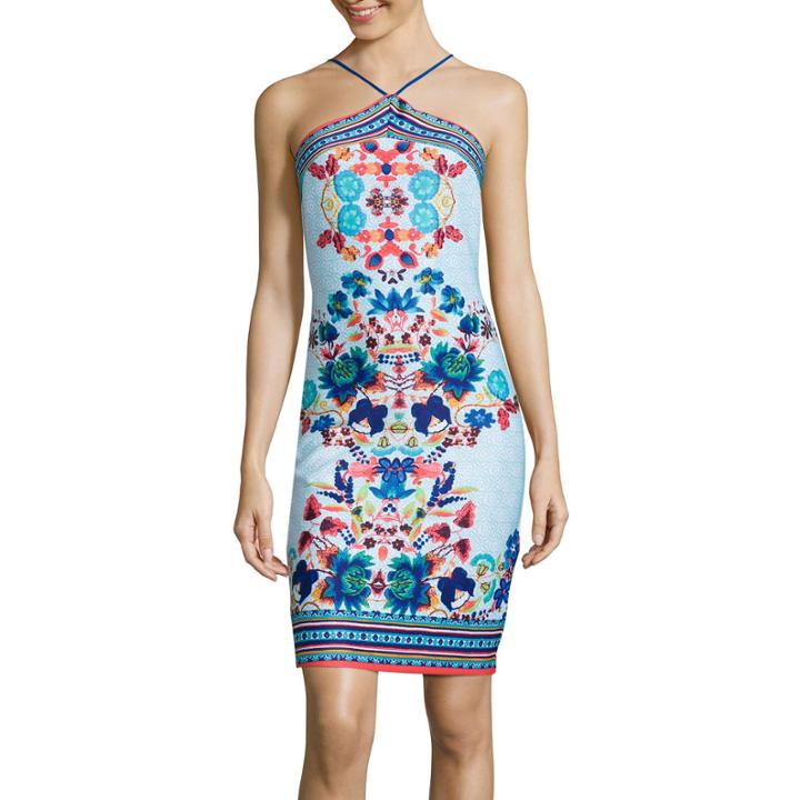 Bisou Bisou Strappy Halter Bodycon Dress