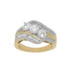 Love Lives Forever 1 1/2 Ct. T.w. Diamond 10k Yellow Gold Bypass Ring