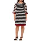 Studio One 3/4-sleeve Lace-up Sheath Dress - Plus