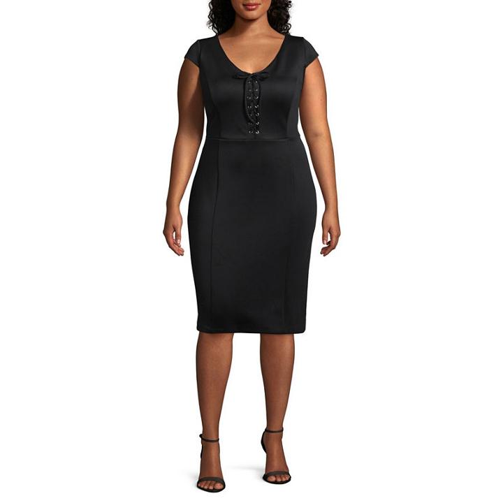 Bold Elements Short Sleeve Bodycon Dress-plus