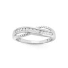 Womens 1/4 Ct. T.w. White Diamond 10k Gold Band