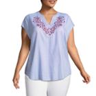 Liz Claiborne Extended Shoulder Popover- Plus