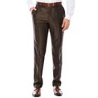 Men's Jf J. Ferrar Brown Shimmer Flat-front Straight-leg Slim-fit Pants