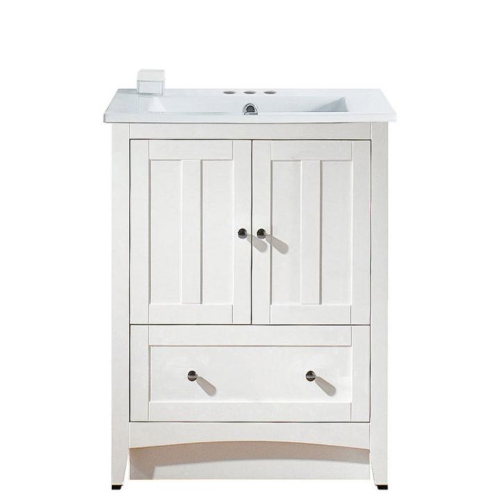 30-in. W Floor Mount White Vanity Set For 3h4-in. Drilling
