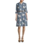 Trulli 3/4 Sleeve Shirt Dress