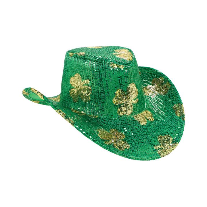 St. Patrick's Day Sequin Adult Cowboy Hat