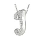 1/7 Ct. T.w. Diamond Sterling Silver Initial J Pendant Necklace