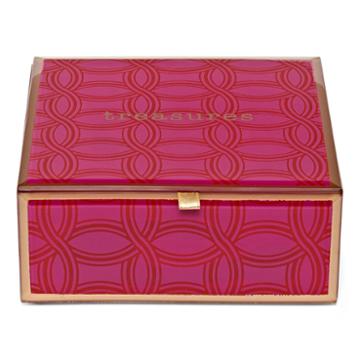 Adrienne Vittadini Studio Jewel-tone Square Glass Storage Box