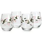 Pfaltzgraff Winterberry Set Of 4 Stemless 16-oz. Wine Glasses