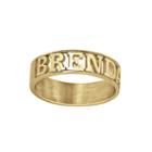 Personalized Open Block Letter Name Ring