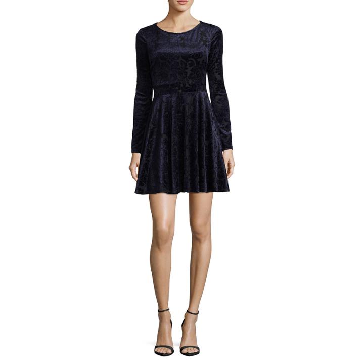 City Triangle Long Sleeve A-line Dress-juniors