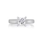1 Ct. Princess-cut Diamond Solitaire Platinum Engagement Ring