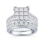 Womens 4 Ct. T.w. Genuine Diamond White Engagement Ring