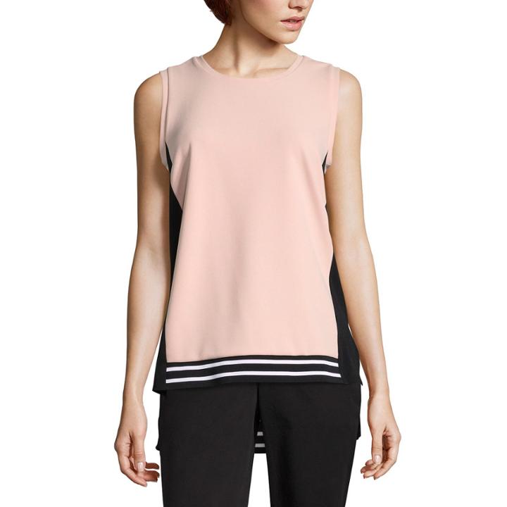 Worthington Sleeveless Top With Tipping