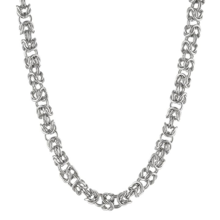 Mens Stainless Steel 24 7mm Byzantine Chain
