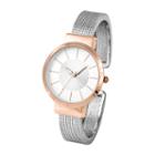 Mixit Womens Silver Tone Bangle Watch-pts3134ttrg