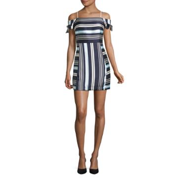 Renn Off Shoulder Stripe Dress