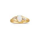 10k Gold Lab-created Opal & Cz Ring
