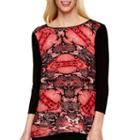 I Jeans By Buffalo Print Long-sleeve Top