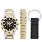Mens Gold Tone 3-pc. Watch Boxed Set-fmdjset519