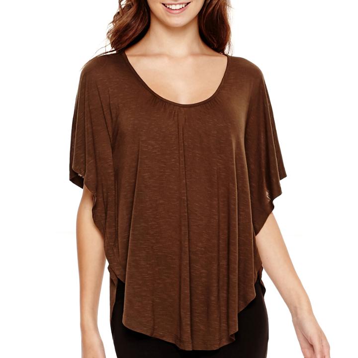 I Jeans By Buffalo Short-sleeve Crochet-back Top