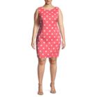 R & K Originals Sleeveless Polka Dot Sheath Dress-plus