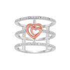 Forevermine 1/5 Ct. T.w. Diamond Two-tone Open-cage Ring
