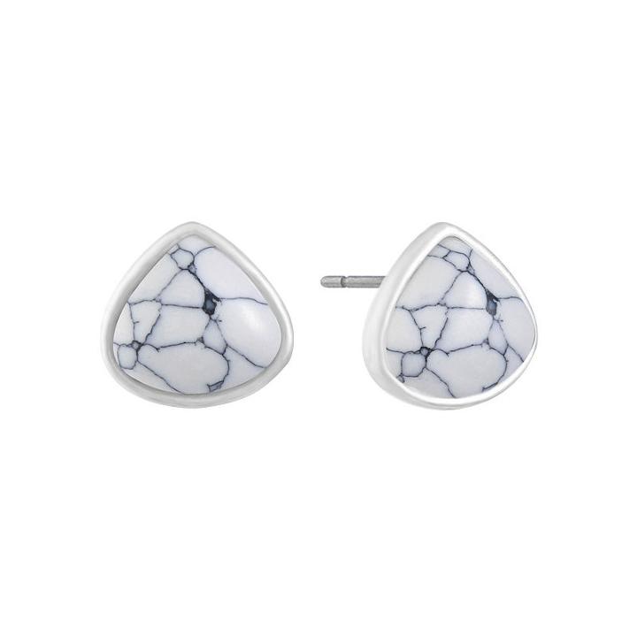 Liz Claiborne White 14mm Stud Earrings