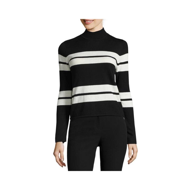 Worthington Long Sleeve Mock Neck Pullover Sweater