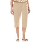 Alfred Dunner Cotton Sheeting Pull-on Capris - Plus